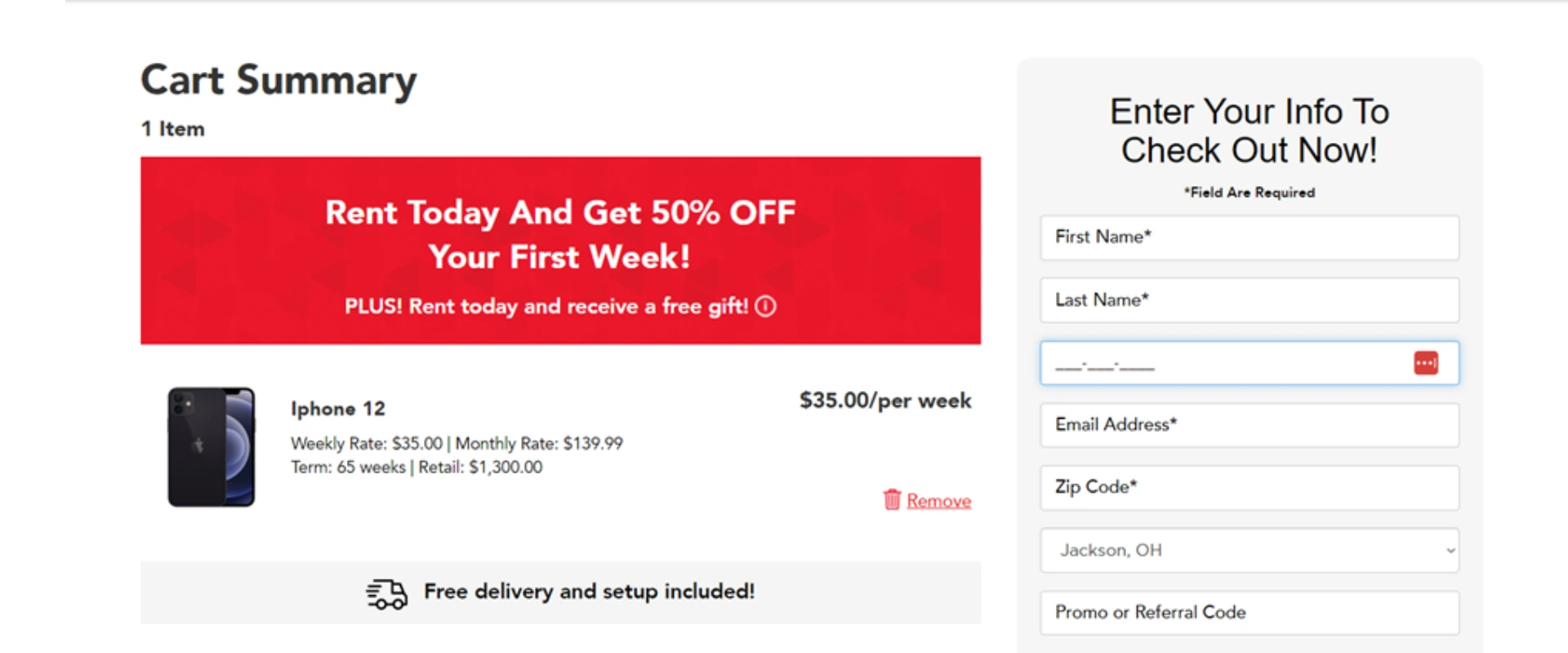 Step 6: Add Info and Place Order Step 6: Add Info and Place Order